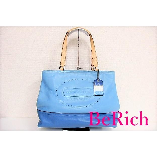 コーチ トートバッグ ハンプトンズ レザー 青 ブルー ハンドバッグ Coach 中古 Bk5332 Bk5332 ビーリッチヤフー店 通販 Yahoo ショッピング