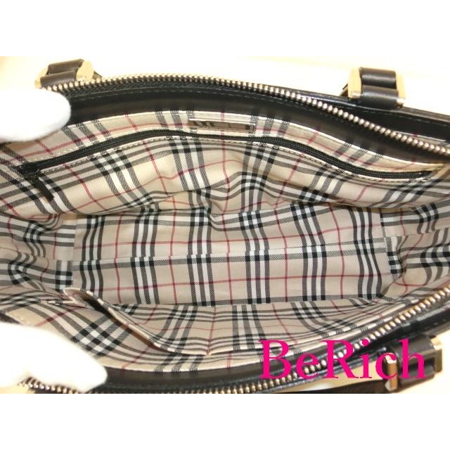 BURBERRY バーバリー ハンドバッグ 黒 ブラック レザー チェック BURBERRY バーバリー ハンドバッグ 黒 ブラック レザー チェック