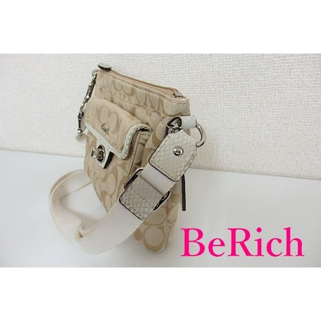 COACH（コーチ） ショルダーバッグ シグネチャー ベージュ 白 ホワイト
