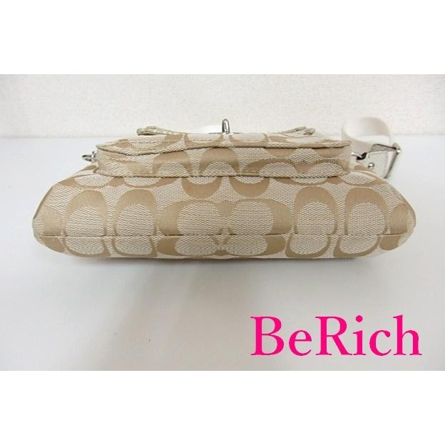 COACH コーチ ショルダーバッグ シグネチャー ベージュ 白 ホワイト  