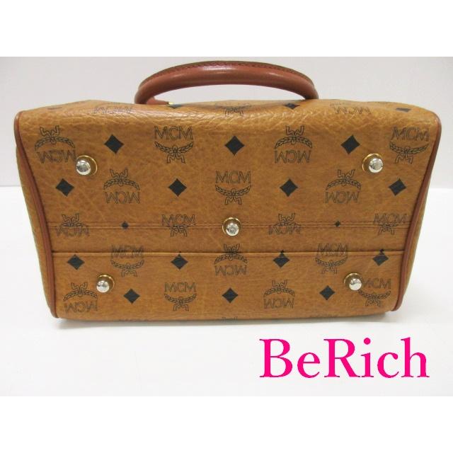 エムシーエム MCM 2way ミニ ボストンバッグ ハンドバッグ コニャック 
