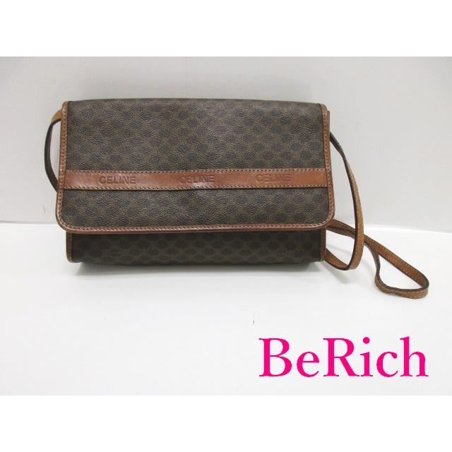 セリーヌ ロゴ マカダム がま口 ショルダーバッグ タッセル ブラウン CELINE（セリーヌ） ショルダーバッグ ブラウン 茶 マカダム ロゴ