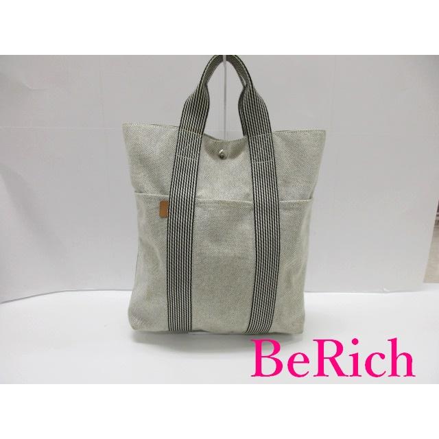 フールトゥ エルメス HERMES トートバッグ カバス 白 黒 グレー  