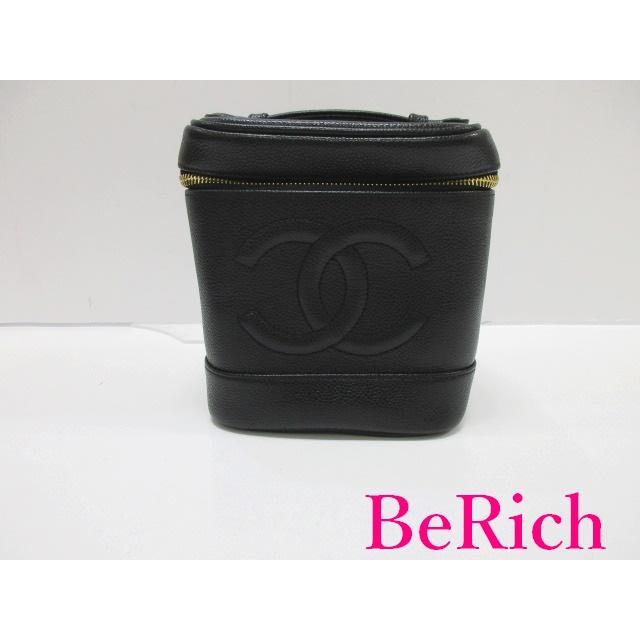 キャビアスキン シャネル CHANEL バニティ バッグ A01998 ブラック 黒 