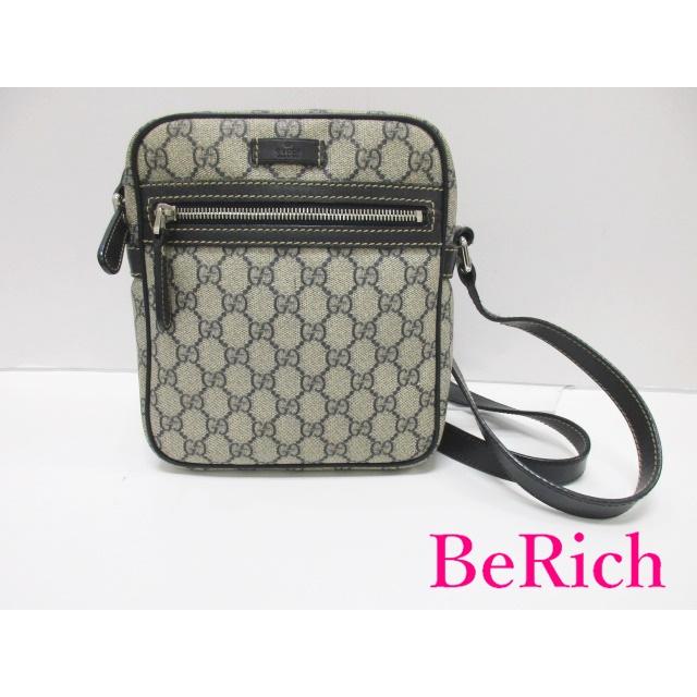 グッチ GUCCI ショルダーバッグ 233268 GGスプリーム ベージュ ネイビー PVC レザー ロゴ ポシェット  【中古】【送料無料】bk8002 : bk8002 : ビーリッチヤフー店 - 通販 - Yahoo!ショッピング