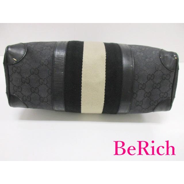 GUCCI グッチ ミニ ボストンバッグ 0010851 黒 白 ブラック ホワイト 