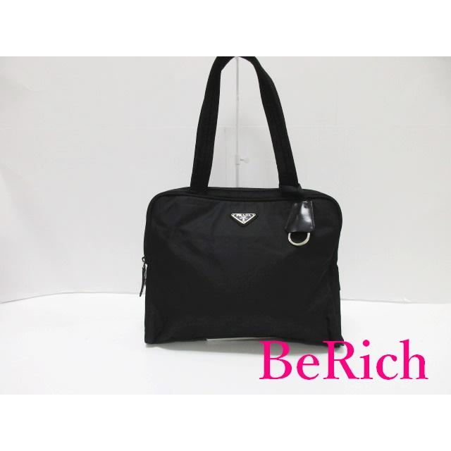 PRADA プラダ トートバッグ ブラック 黒 ナイロン キャンバス ロゴ 