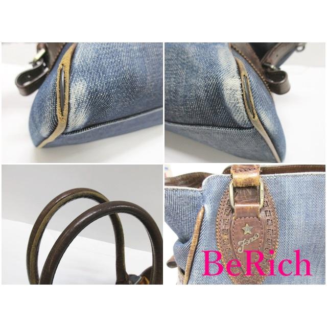 FENDI フェンディ トートバッグ エトニコ 8BN157 デニム キャンバス 