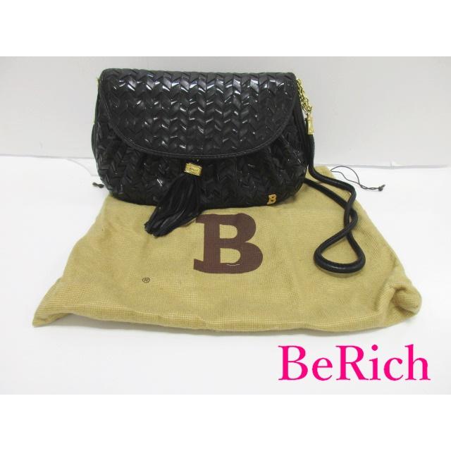 Bally バリー BALLY ショルダーバッグ ブラック 黒 レザー ロゴ Bally バリー BALLY ショルダーバッグ ブラック 黒 レザー ロゴ