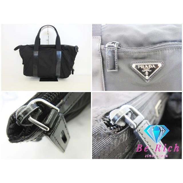 PRADA プラダ ハンドバック BR3698 NERO 黒 ブラック ナイロン レザー 