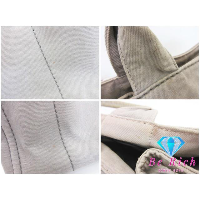 【PRADA カナパ】キャンバスバッグ　グレー PRADA・バッグ・カナパ ハンドバッグ デニム パッチ 2WAY