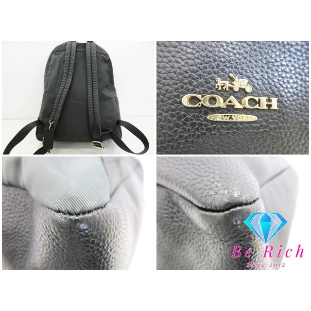 コーチ COACH  リュックサック バックパック シグネチャー レザー 黒 ブラック F38288 鞄【中古】 bk8526｜be-rich0112｜05