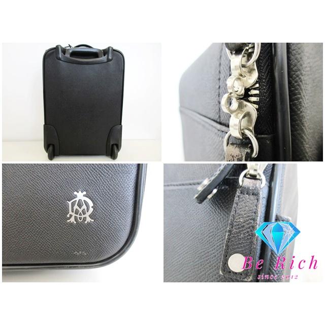 dunhill ダンヒル キャリーケース スーツケース 黒 レザー ロゴ dunhill ダンヒル キャリーケース スーツケース 黒 レザー ロゴ