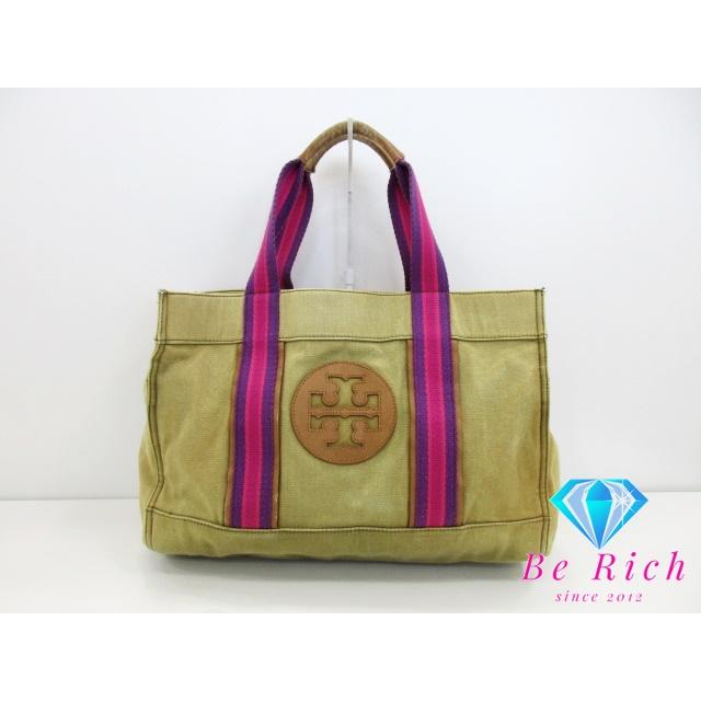 TORY BURCH（トリーバーチ） ミラー キャンバス トートバッグ カーキ 