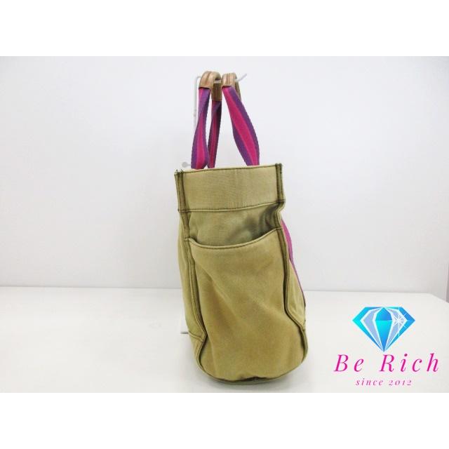 TORY BURCH（トリーバーチ） ミラー キャンバス トートバッグ カーキ 