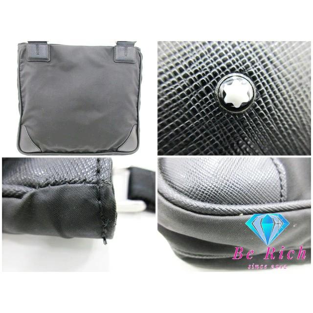 MONTBLANC（モンブラン） メンズ ショルダーバッグ ナイロン レザー 黒