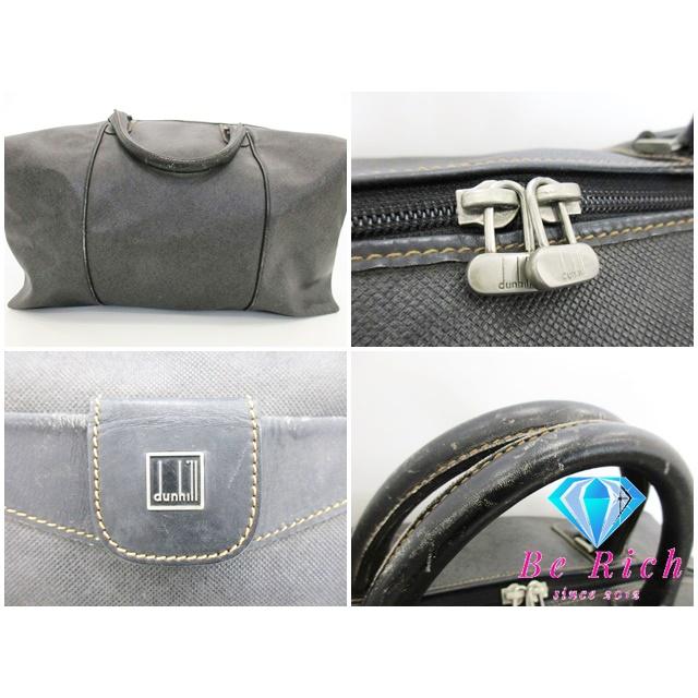dunhill ダンヒル ボストンバッグ ハンドバッグ ブラウン ダーク