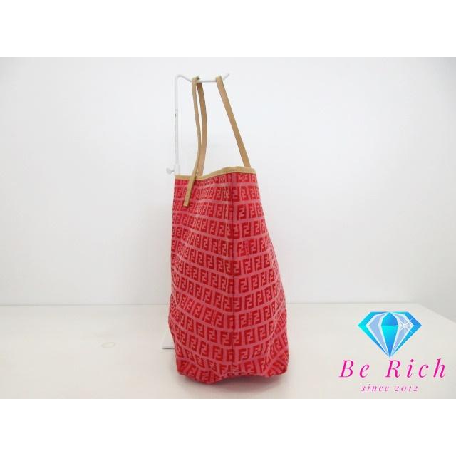 FENDI フェンディ トートバッグ 8BH005 ズッキーノ ピンク レッド 赤 