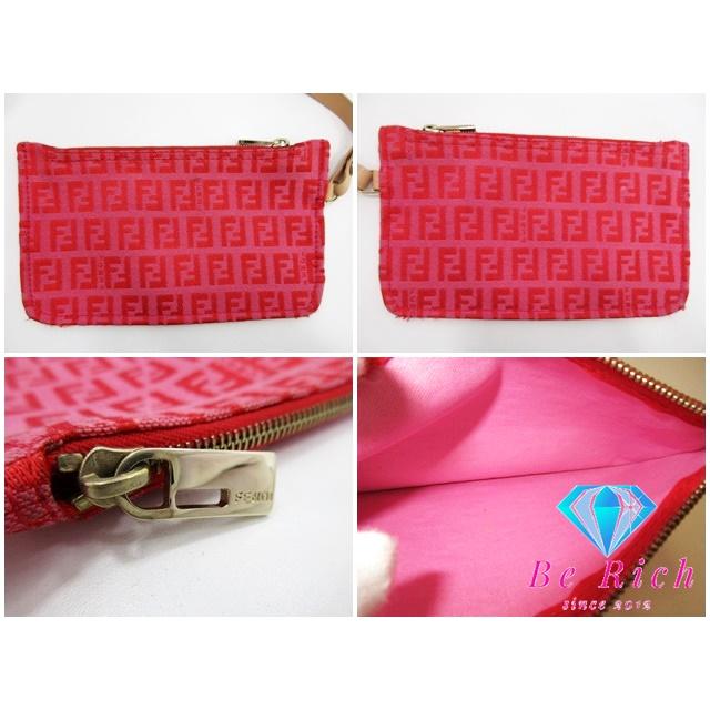 FENDI（フェンディ） トートバッグ 8BH005 ズッキーノ ピンク レッド