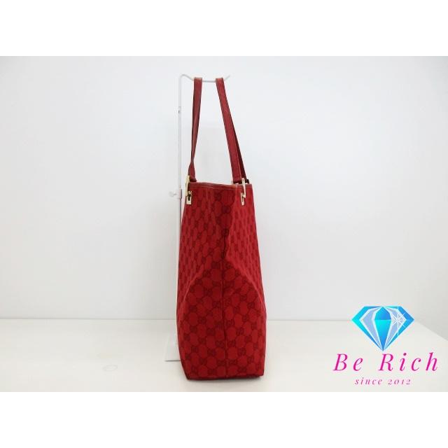 グッチ GUCCI トートバッグ ショルダーバッグ 002.1098.1705 GG キャンバス 赤 レッド ロゴ ハンドバッグ 肩掛け 鞄 【中古】 bk8986
