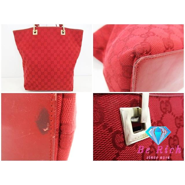 グッチ GUCCI トートバッグ ショルダーバッグ 002.1098.1705 GG キャンバス 赤 レッド ロゴ ハンドバッグ 肩掛け 鞄 【中古】 bk8986