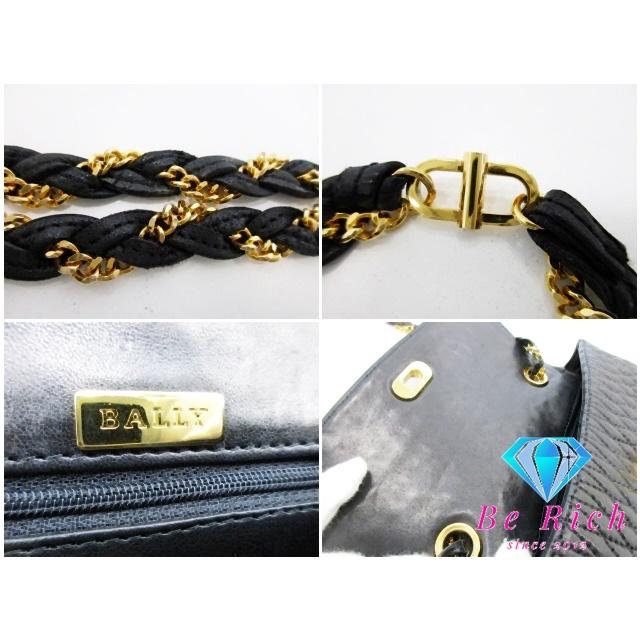 Bally（バリー） チェーン ショルダーバッグ ブラック 黒 レザー ロゴ