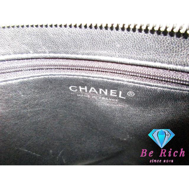 シャネル CHANEL マトラッセ 復刻トート A01804 トートバッグ ブラック キャビアスキン レザー シルバー金具【中古】【送料無料】 bk9157の画像