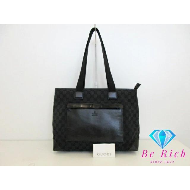 GUCCI グッチ　ブラック系ダークグレー トートバッグ　(価格相談可) GUCCI グッチ トートバッグ アビー GGナイロンキャンバス レザー