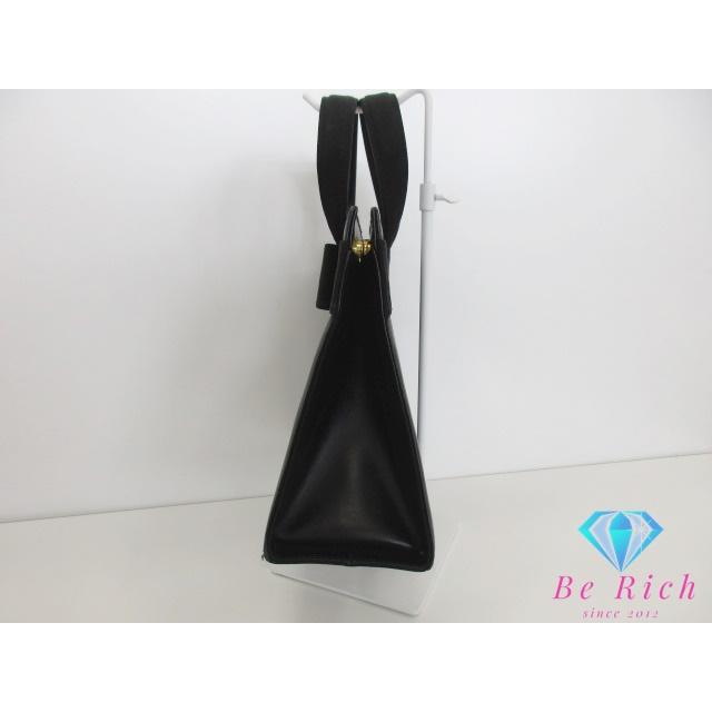 ◇極美品◇フェラガモ　ヴァラリボン　ハンドバッグ　カーフレザー　ブラック Ferragamo オンライン フェラガモ ヴァラ ハンドバッグ レザー