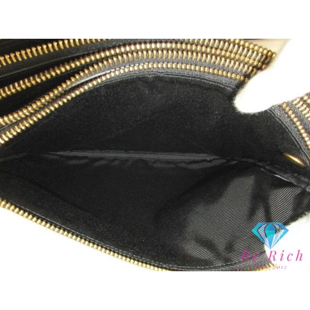セリーヌ CELINE トリオラージ ショルダーバッグ 171453 ブラック 黒 ロゴ ラムスキン レザー ポシェット【中古】【送料無料】 bk9383 | CELINE | 06
