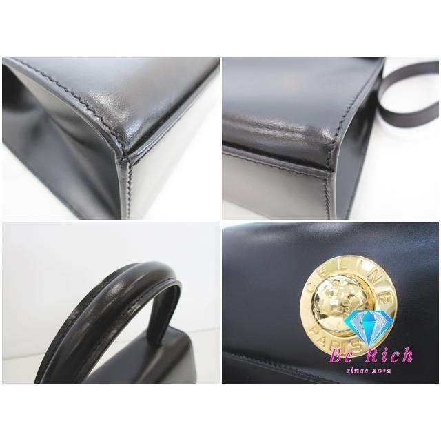 ✨極希少・美品✨セリーヌ ショルダーバッグ 2way スターボール レザー 黒 CELINE セリーヌ スターボール レザー 2way トップハンドル ショルダー