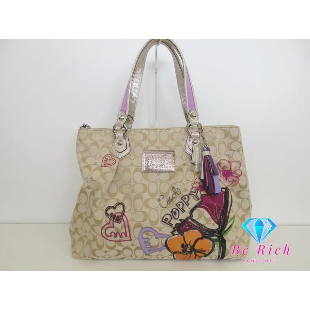 COACH 美品 コーチ ショルダー トートバッグ 16301 ポピー ベージュ 