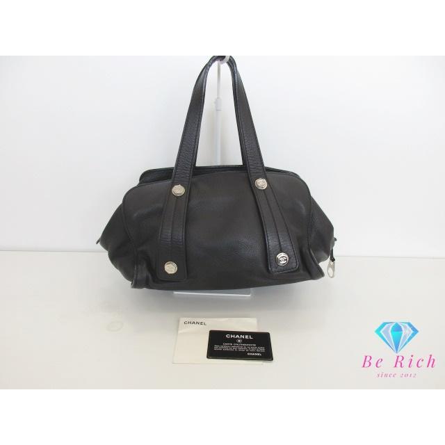 シャネル CHANEL ミニ ボストンバッグ ハンドバッグ A29316 ブラック 黒 レザー ココマーク CC ロゴ  【中古】【送料無料】 bk9499の画像
