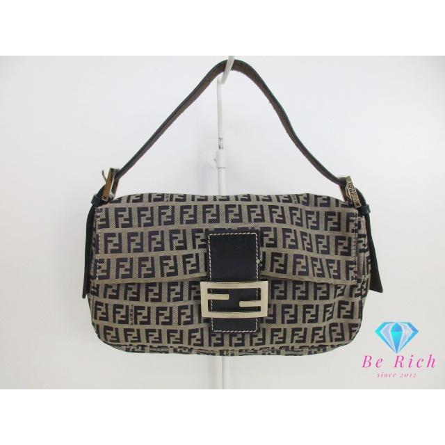 Fendi ズッキーノ マンマバケット キャンバス×レザー ショルダーバッグ FENDI（フェンディ） ワン ショルダーバッグ 26424 マンマ バケット