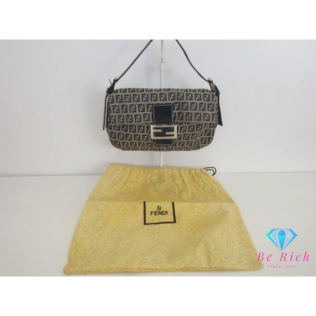 Fendi ズッキーノ マンマバケット キャンバス×レザー ショルダーバッグ FENDI（フェンディ） マンマバケット ズッキーノ ショルダーバッグ