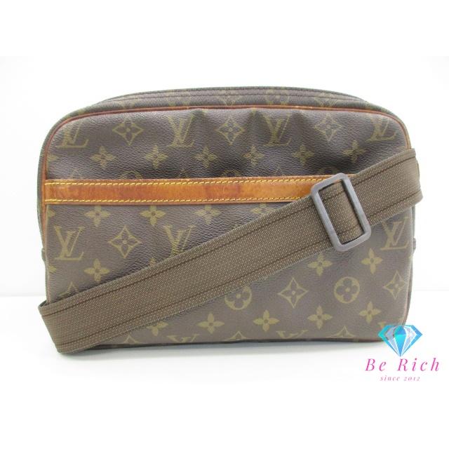LOUIS VUITTON ショルダーバッグ モノグラム リポーター ブラウン ファスナー ファッション LOUIS VUITTON ショルダーバッグ