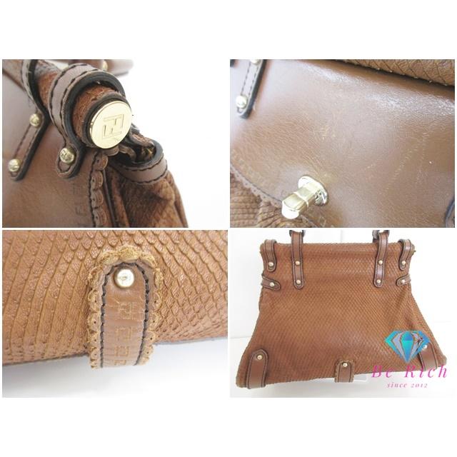 フェンディ FENDI ボルサ マジック ハンドバッグ 8BN143 パイソン 型