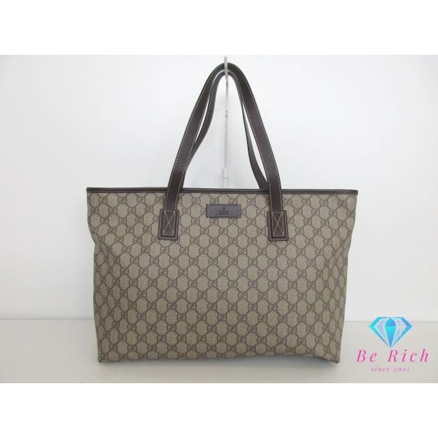 GUCCI（グッチ） トートバッグ 211137 GG プラス ブラウン ベージュ 茶 