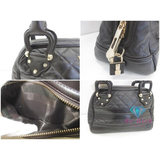 バーバリー BURBERRY キルティング ハンドバッグ ブラック 黒 レザー ロゴ トートバッグ 手提げ 鞄 【中古】【送料無料】 bk9655 | BURBERRY | 04