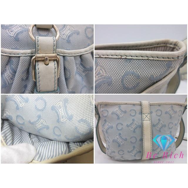 【人気✨美品】 CELINE セリーヌ ショルダーバッグ　Cマカダム　馬車ロゴ CELINE セリーヌ Cマカダム 馬車金具 ショルダー バッグ ダーク