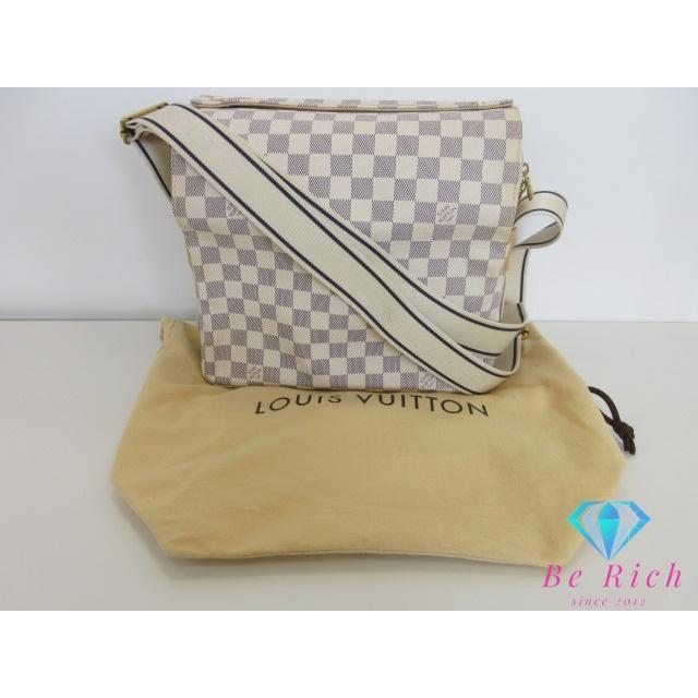 【美品】ルイヴィトン ナヴィグリオ ダミエアズール ショルダーバッグ 白 LOUIS VUITTON（ルイ・ヴィトン） 中古良品 ダミエ アズール