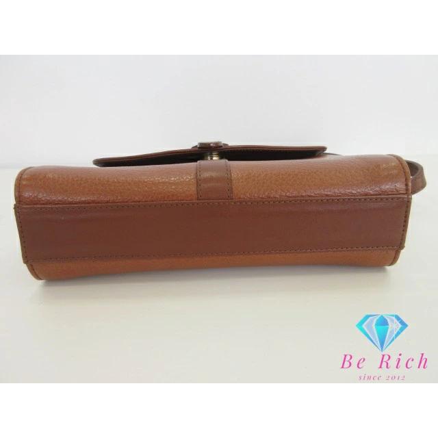 バーバリー BURBERRY  ショルダーバッグ ポシェット 茶 ブラウン レザー チェック ロゴ ミニ ショルダー Burberrys【中古】 bk9756 | BURBERRY | 02