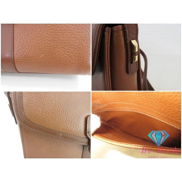 バーバリー BURBERRY  ショルダーバッグ ポシェット 茶 ブラウン レザー チェック ロゴ ミニ ショルダー Burberrys【中古】 bk9756 | BURBERRY | 04