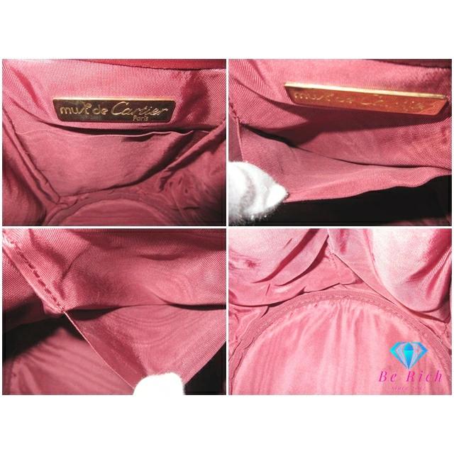 カルティエ Cartier ショルダーバッグ 巾着型 マスト ボルドー レザー ロゴ クロスボディ 肩掛け 斜め掛け ヴィンテージ 【中古】 bk9783 | MUST DE CARTIER | 06