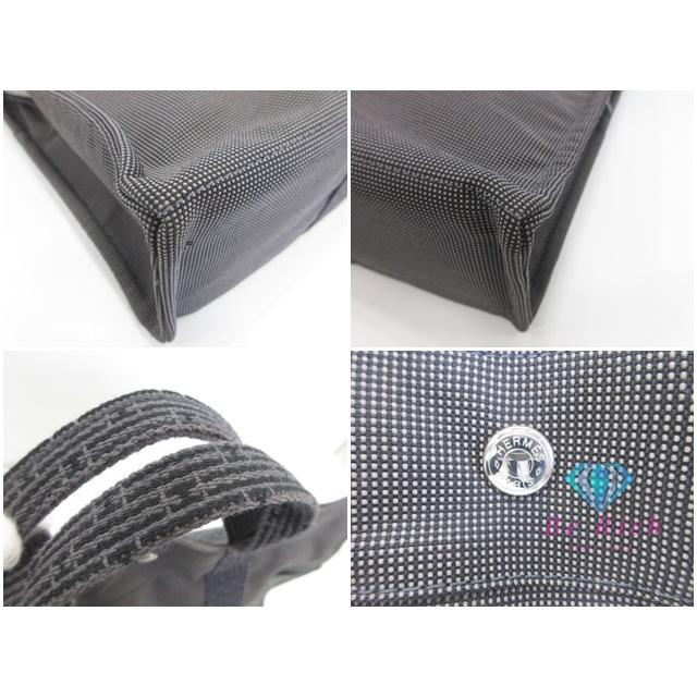 エールライン HERMES エルメス トートバッグ MM 黒 ブラック