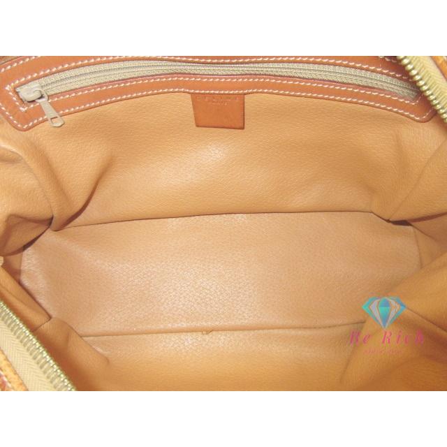 CELINE（セリーヌ） ハンドバッグ マカダム ブラウン 茶 PVC レザー