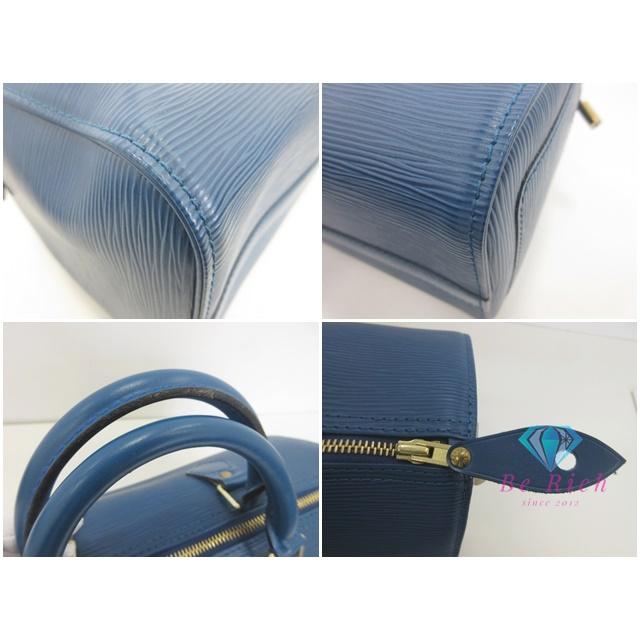 スピーディ ルイ ヴィトン 30 M43005 エピ トレドブルー 青 レザー