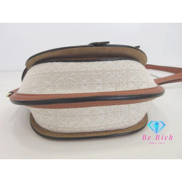 美品 ロエベ LOEWE アナグラム ゲートデュアル ミニ ショルダーバッグ A650N46X10 ベージュ ブラウン【中古】【送料無料】 bk9981の画像