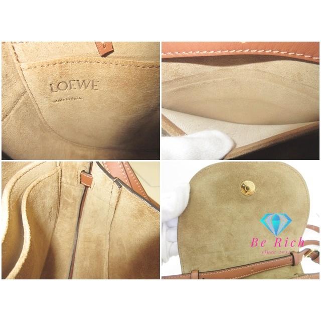 美品 ロエベ LOEWE アナグラム ゲートデュアル ミニ ショルダーバッグ A650N46X10 ベージュ ブラウン【中古】【送料無料】 bk9981の画像