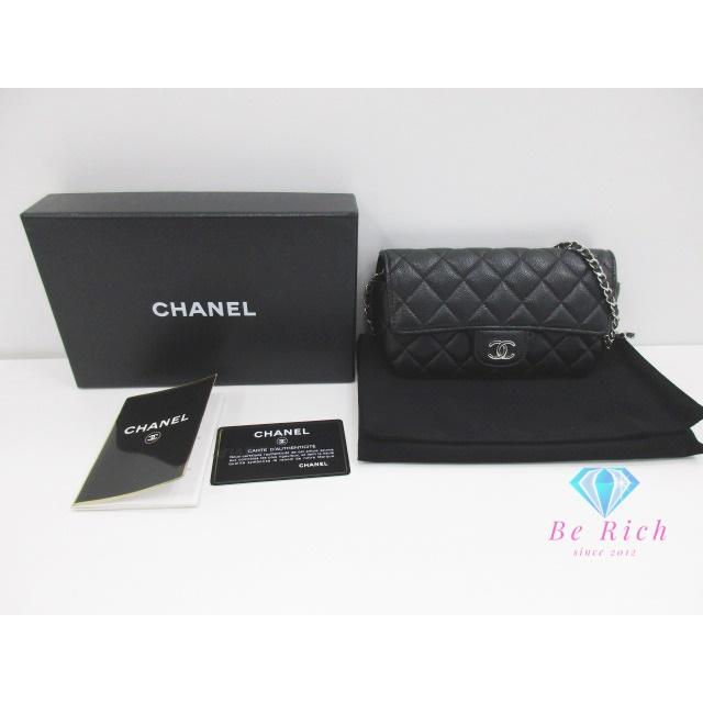 CHANEL ケース マトラッセ 黒 正規品 箱付き CHANEL（シャネル） マトラッセ アイウェアケース ショルダーポーチ